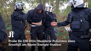 Generalprobe für EM 2024: Hunderte Polizisten üben Ernstfall am Rhein-Energie-Stadion