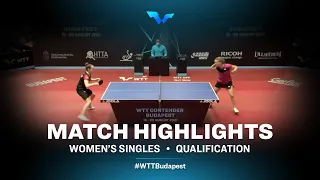 Anna  Fejos vs Dragana Vignjevic  | WTT Contender Budapest 2021 (Qual)