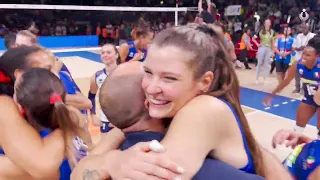 FIPAV CAM ! Il festeggiamento delle azzurre per il primo, storico, successo nella VNL