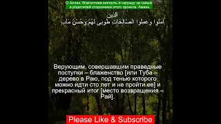 Коран Сура Ар Рад | 13:29 | Чтение Корана с русским переводом| Quran Translation in Russian