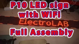 How to assemble P10 led display with WiFi controller || Full tutorial || DIY