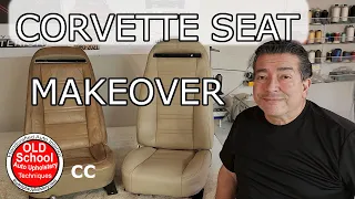 Corvette Seat Makeover Modern Design Leather and vinyl Auto Upholstery