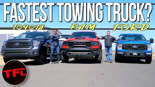 Tundra vs. F-150 vs. TRX vs. 8,000 Pounds: Which Is The Quickest Towing New Truck?