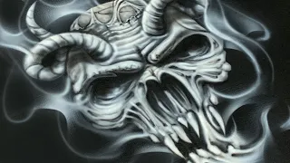 Airbrushing a Demon Skull for Beginners