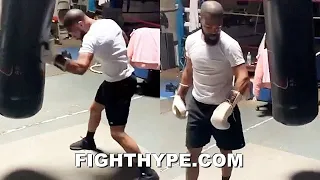 GARY RUSSELL JR. BUSTS UP THE HEAVY BAG INSIDE & OUT; LOOKING SWOLE & STRONGER THAN EVER