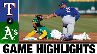 Rangers vs. A's Game Highlights (7/23/22) | MLB Highlights