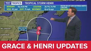 Thursday 5 PM Tropical update: Henri moves north; Grace in Mexico