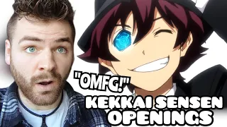 First Time Reacting to "Blood Blockade Battlefront (Kekkai Sensen) OPs & EDs (1-2)" | New Anime Fan!