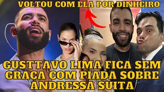 Humorista deixa Gusttavo Lima sem GRAÇA ao dizer que ele voltou com Andressa pra não DIVIDIR os BENS