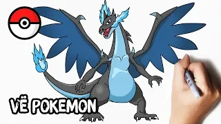 Cách Vẽ Pokemon Mega Charizard X | How To Draw Pokemon Mega Charizard X Step By Step