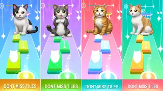 Dancing cat tiles hop With Meow Meow cat song Vs Baby Shark song Vs Imagine Dragons song Vs gummy