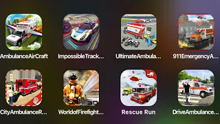 Ambulance Air Craft,Impossible Track,Ultimate Ambulance,911 Emergency,Rescue Run,Drive Ambulance
