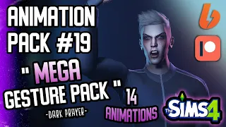 THE SIMS 4 💜ANIMATION PACK #19 "MEGA GESTURE PACK"💜 14 mocap animations 💜 DOWNLOAD