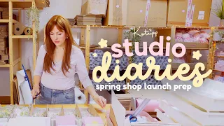 SHOP LAUNCH PREP pt.1 ✿ Prepping for the huge spring shop launch, new tumblers, mousemats & pins!