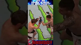Flying Knee KO UFC 189 - Thomas Almeida vs Brad Pickett #shorts #ufc