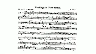 The Washington Post March Sheet music for E flat Alto Clarinet - John Philip Sousa