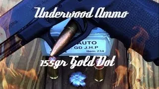 Underwood Ammo 10mm 155gr Gold Dot Ballistics Gel Test From A Gen4 Glock 20 (HD)