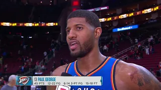 Paul George & Russell Westbrook Postgame Interview | Thunder vs Rockets | February 9, 2019