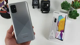 Samsung Galaxy A71 Haze Crush Silver Color Unboxing | Hands-On, Unbox, Set Up new, Camera Test