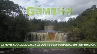 CASCADA LA HUMEADORA LA MAS IMPONENTE DE GÁMBITA || CaminanTr3s, El tercero eres tú!