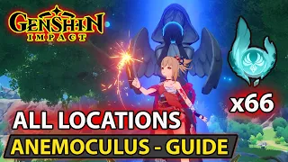 Genshin Impact - Increase Character Stamina - All 66 (Anemoculus) Locations In Mondstad Full Guide