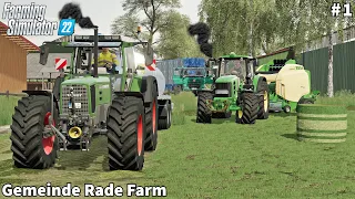 New Germany Map, Placing & Feeding Cow, Making Hay Bales│Gemeinde Rade│FS 22│Timelapse#1