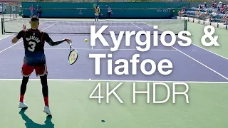 Casual Nick Kyrgios & Frances Tiafoe Practice Rally at Indian Wells 2022 - Court Level 4k 60FPS