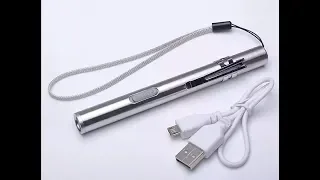 Мини фонарик с клипсой и зарядкой USB