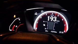 2017 Honda Civic 1.5 VTEC Turbo 182 KM - acceleration 0-190 km/h