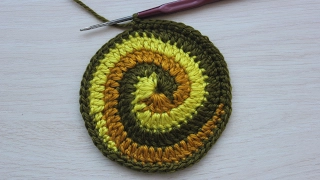 Вязание крючком. Урок 15.2 -  Круг спираль (завершение) | Spiral crochet circle motif