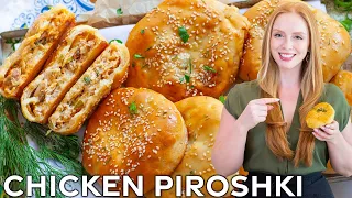 Cheesy Bacon & Cheese Chicken Piroshki Recipe | Baked Savory Hand Pies!