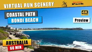 PREVIEW - Virtual Run 60 min. Coastal Path Bondi Beach Australia