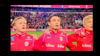 Norway National Anthem (vs Montenegro)  - FIFA World Cup 2022 qualifying