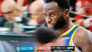 Final minutes of warriors vs trail blazers overtime game 4