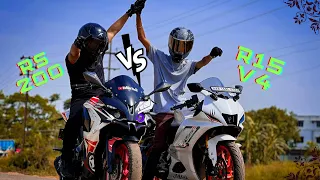 Yamaha R15 v4 Vs Bajaj Pulsar Rs200 Bs4 Drag Race 🔥2023 new model