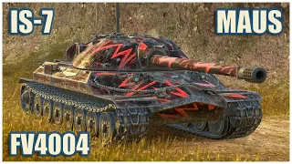 Maus, IS-7 & FV4004 Conway • WoT Blitz Gameplay