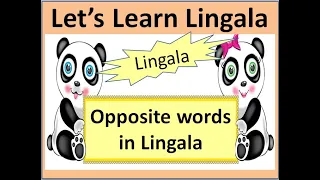 Lingala in 10 minutes - Common opposite words in Lingala