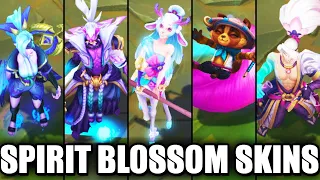 New Spirit Blossom Skins Spotlight Lillia, Thresh, Vayne, Yasuo, Teemo (League of Legends)