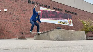 Skyline noseslides in the cold
