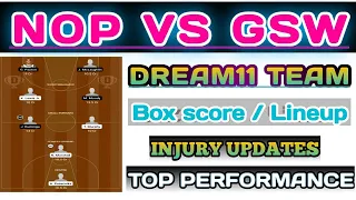 NOP VS GSW DREAM11 TEAM | NOP VS GSW DREAM11 BASKETBALL PREDICTION | NOP VS GSW BASKETBALL DREAM11