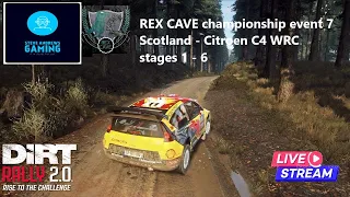 DiRT Rally 2.0 - REX CAVE championship - Event 7 - Scotland - Citroen C4 WRC - stages 1 - 6