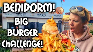 Benidorm - A HUGE Burger in twenty minutes - Can it be done ?