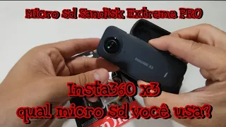 Insta360 X3 - Micro sd Sandisk Extreme PRO 128gb