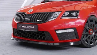 Front Splitter fits Skoda Octavia 3 RS FaceliftㅣCSL399ㅣ@csr-automotive