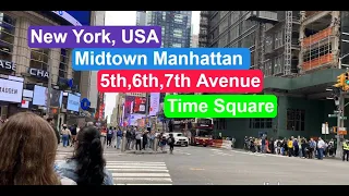 Midtown Manhattan, 5th, 6th, 7th Avenue and Time Square @ New York #midtownmanhattan #newyork #usa