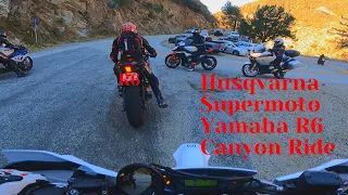 Husqvarna 701 Supermoto | Yamaha R6 canyon run