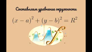Составляем уравнения окружности #математика #репетитор #задача #уравнение #алгебра #егэ #графики