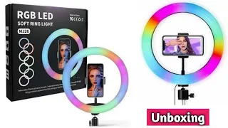 RGB LED SOFT RING LIGHT MJ26 10 inch Unboxing With Specifications BY:-#a2zsolutiononline#ringlight