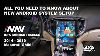 ALL YOU NEED TO KNOW about Android Unit Setup for Maserati Ghibli with iNAV | 4x4Shop.ca