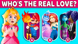 Guess The REAL Character Elemental, Super Mario, Ruby Gillman, Emcanto Movie ? | Tiny Book